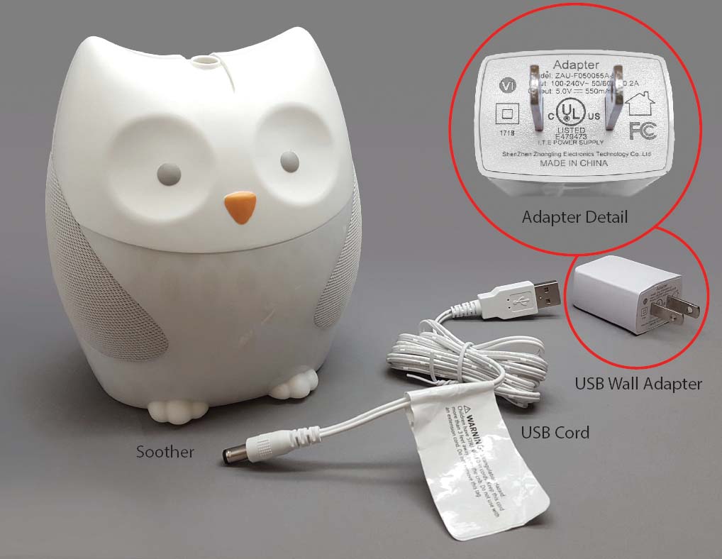 Musical owl best sale nightlight soother